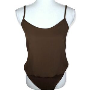 FOREVER 21 ARMY GREEN CAMI BODYSUIT SZ.S EUC